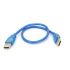 
					Кабель USB 2.0 RITAR AM/AM, 0.3m, прозорий синій