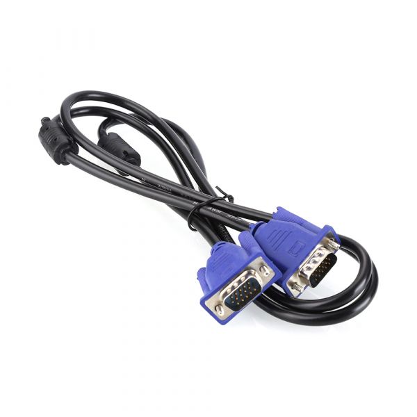 
					Кабель Merlion VGA 3+2 4m, male to male (тато-тато), 2 ферити, чорно-синій, пакет Q100