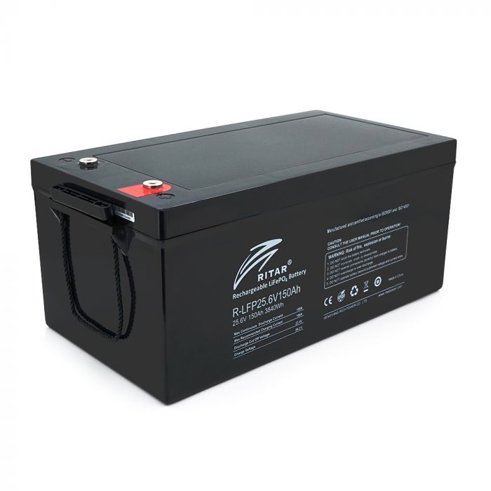 
					Акумуляторна батарея Ritar LiFePO4 25,6V 150Ah (522 х 240 х 219) Q1