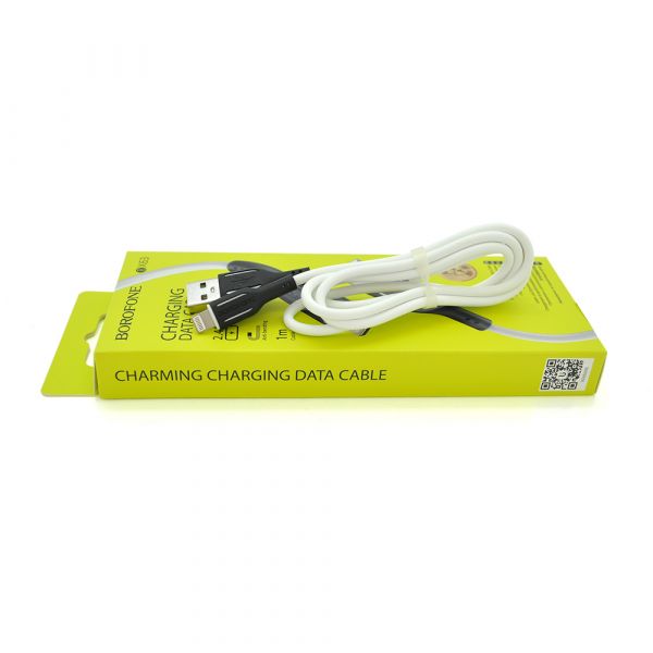 
					Кабель Borofone BX63, Lighting-USB, 2.4A, довжина 1м, White, BOX