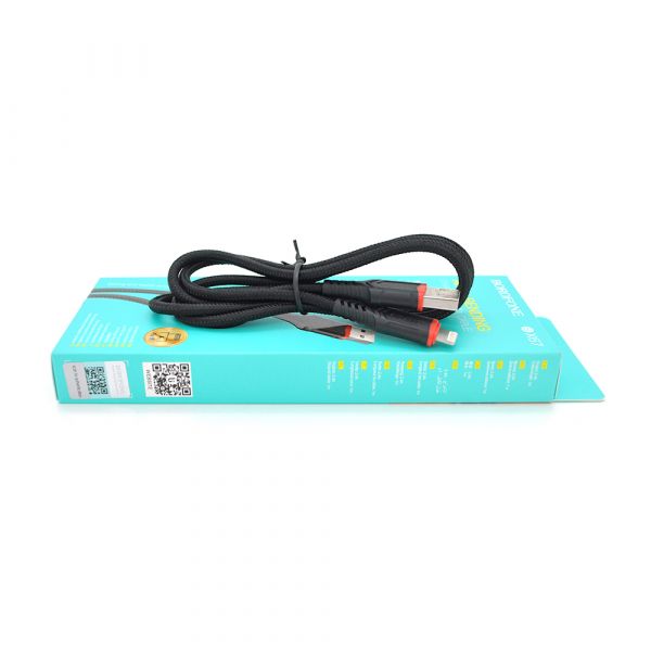 
					Кабель Borofone BX67, Lighting-USB, 2.4A, Black, довжина 1м, BOX
