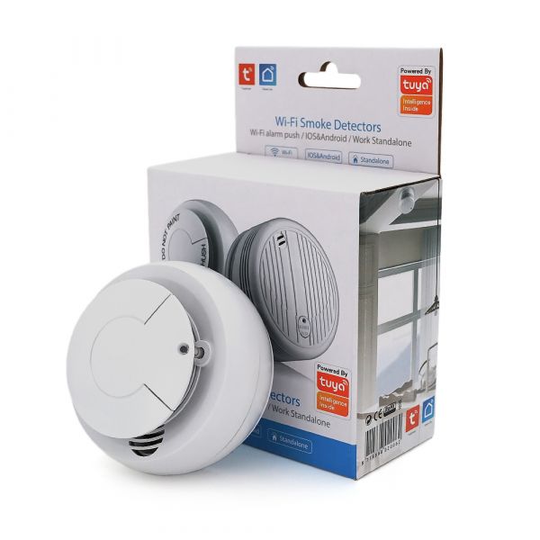 
					Автономний WiFi датчик 2 в 1 диму з сиреною YOSO Dsmoke + СО WIFI-03 TUYA живлення CR123A 1 шт.