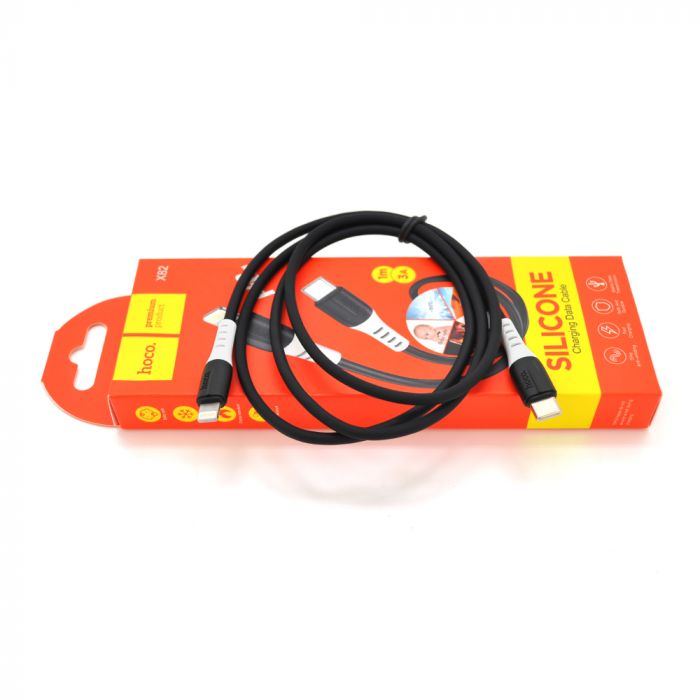 
					Кабель Hoco X82PD silicone, iPhone-Type C, 3A, Black, довжина 1м, BOX