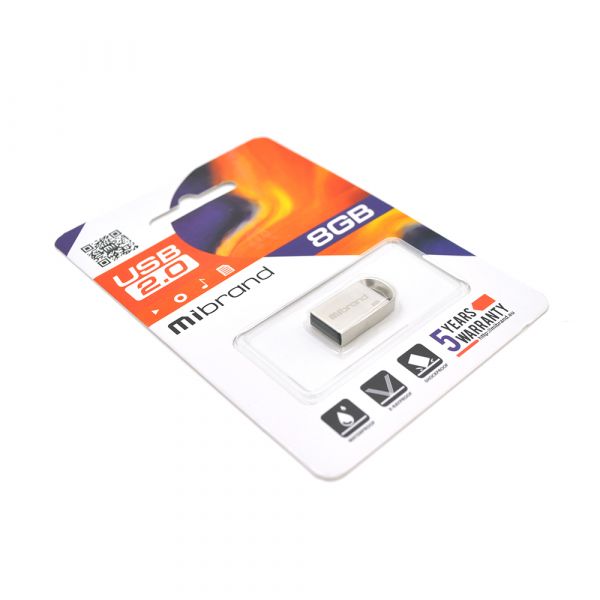 
					Флеш-накопичувач Mibrand Lynx, USB 2.0, 8GB, Metal Design, Blister