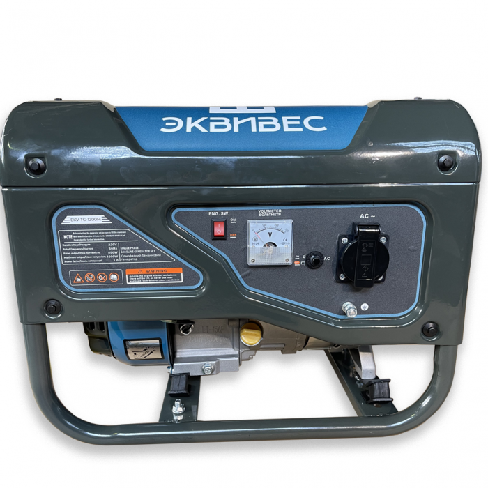 
					Генератор БЕНЗИНОВИЙ EKV-TG-1200M 0,9 кВт (1 KVA), однофазний, 220V, 50Hz, об'єм 6л