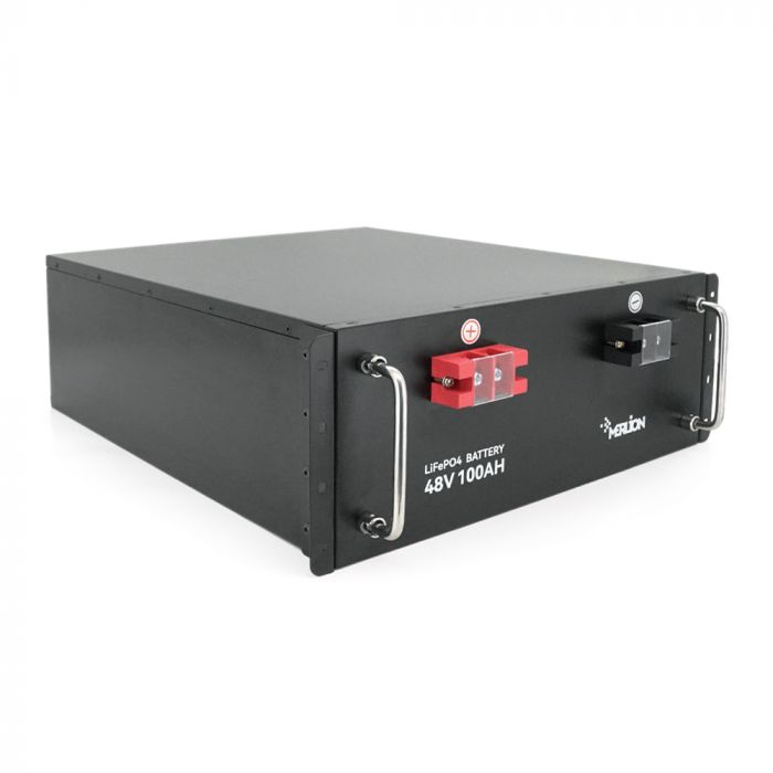 
					Літій-залізо-фосфатний акумулятор Merlion LiFePO4 48V 100AH for Solar (630х175х436), 3000 циклів Q1
