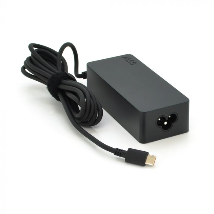 
					Блок живлення MERLION для ноутбука LENOVO 65W штекер Type-C, довжина 0,9м + кабель живлення