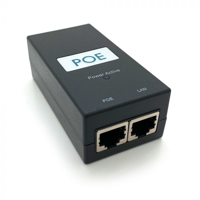 
					POE інжектор 12V 2A (24Вт) з портами Ethernet 10/100 Мбіт / с + кабель живлення 1,0м