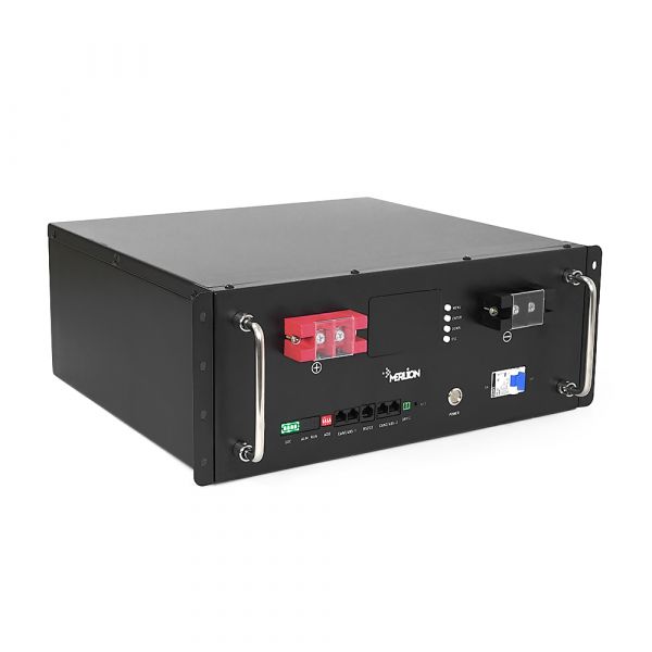 
					Літій-залізо-фосфатний акумулятор Merlion LiFePO4 48V 50AH для Solar (440х350х180) RACK MOUNT 100A BMS, 3000 циклів Q1