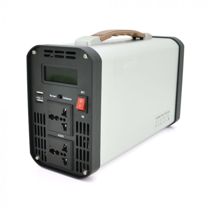 
					Інвертор напруги AEV6500W, 12/220V з апроксимованою синусоїдою, 2 універсальні розетки, 2*USB (DC:5V/2.4A), клемні дроти, BOX