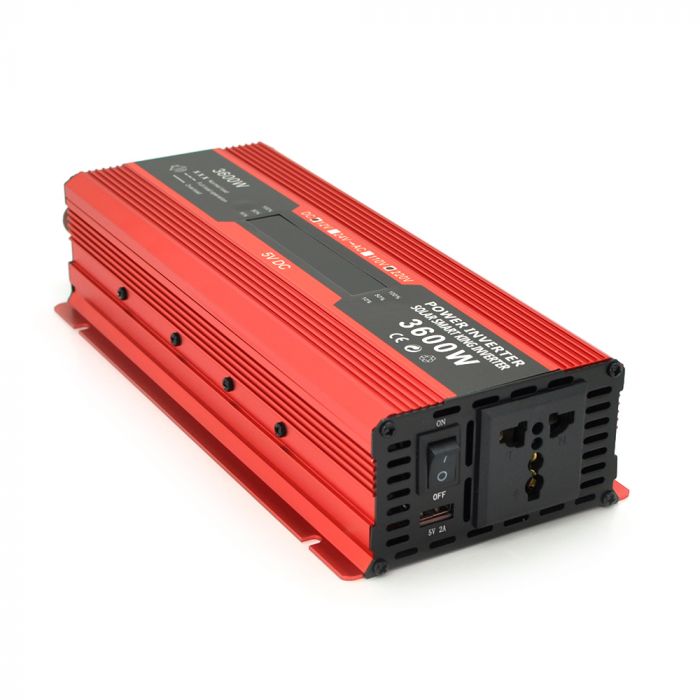 
					Інвертор напруги Voltronic, 3600W(1800W), 12/220V, з апроксимованою синусоїдою, 1 універсальна розетка, 1 USB, крокодили, BOX