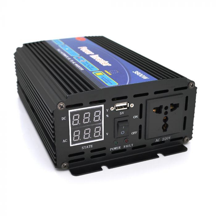 
					Інвертор напруги Wm-3800(1900Вт), 24/220V approximated, 1 універсальна розетка