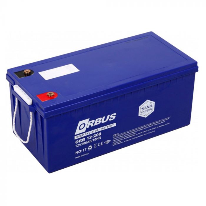 
					Акумуляторна батарея ORBUS CG12200  GEL 12 V 200 Ah  (522 х 238 х 222) Black Q1/24