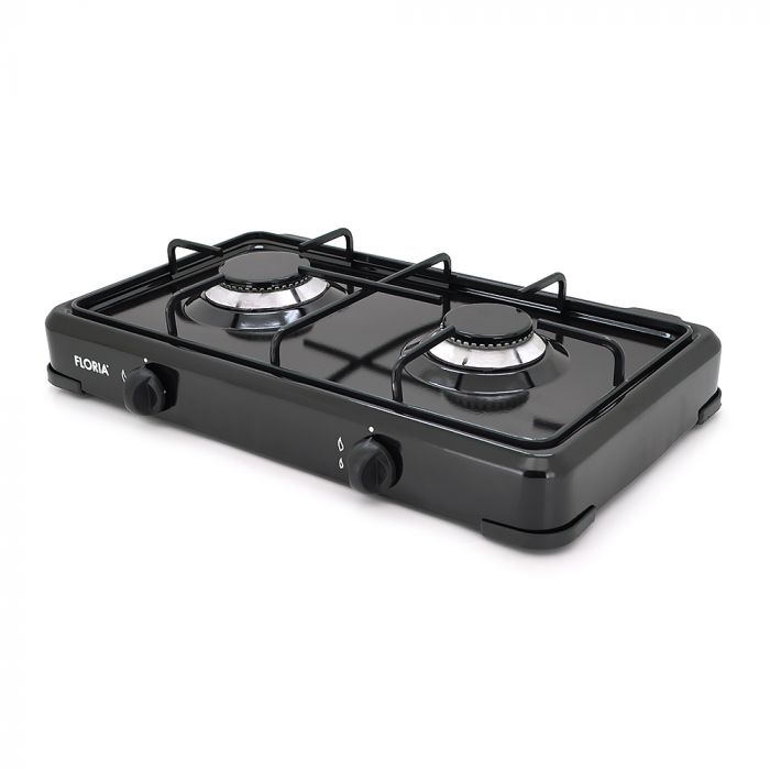 
					Газова плита Floria ZLN7128, 2 комфорки, Black