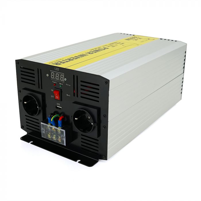 
					Інвертор напруги RITAR RSC-3000, 12V/220V, 3000W з правільною синусоїдою, 2xShuko, 1xUSB, клемні дроти, клемні колодки, BOX, Q2