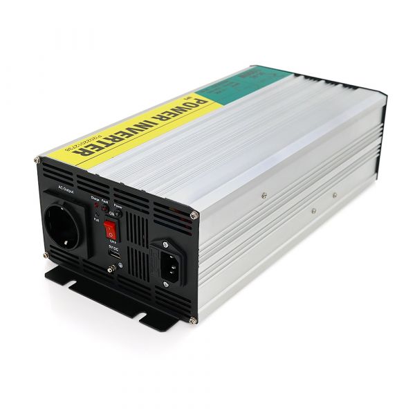 
					Інвертор напруги RITAR RSCU-1000, 12V/220V, 1000W з правільною синусоїдою, вбудований зарядний пристрій, 1xShuko, 1xUSB, клеммные провода, BOX, Q4