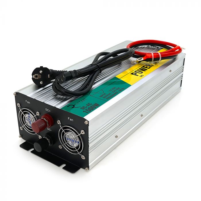 
					Інвертор напруги RITAR RSCU-1500, 12V/220V, 1500W з правільною синусоїдою, вбудований зарядний пристрій, 1xShuko, 1xUSB, клемні дроти, BOX, Q4