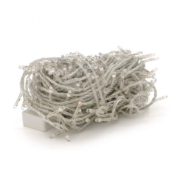 
					Гірлянди 400LED (Діод) White, 7 режимів, 20метрів, прозора ізоляція, BOX