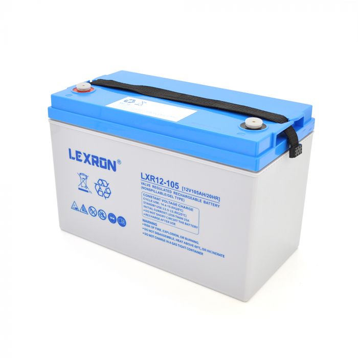 
					Акумуляторна батарея Lexron LXR12-105 GEL 12V 105AH DEEP CYCLE (330 x 171 x219) 30 kg
