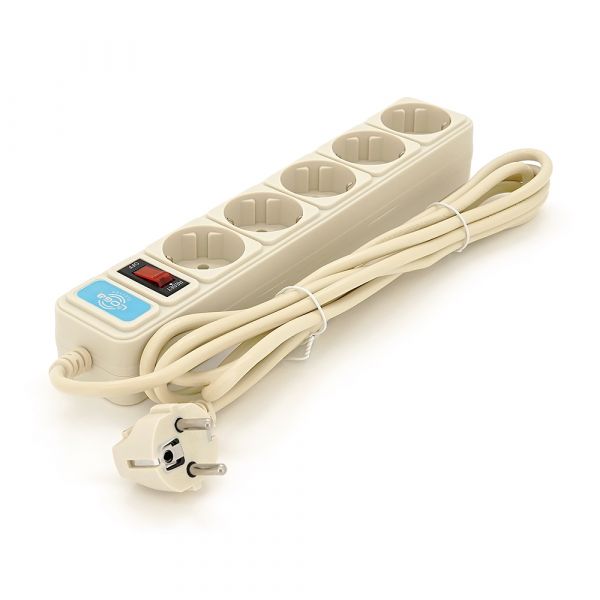 
					Мережевий подовжувач ТМ LOGA, 220В, 10А, 5 розеток, мод.L-902, 1,8м, Q40