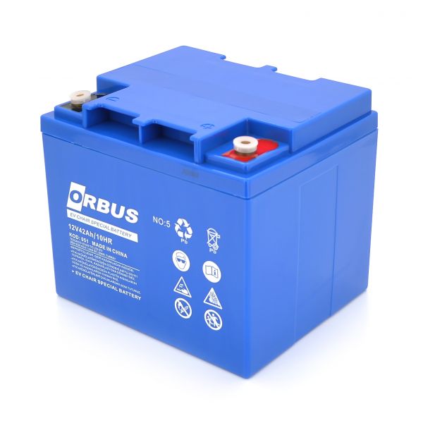 
					Акумуляторна батарея ORBUS EN-12-42 GEL 12V 42 Ah  (197 x 165 x 175) 14kg Q1/48