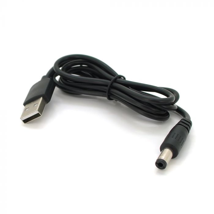 
					Кабель для роутера 5.5/2.1mm(M)=> USB2.0 (Out:5V), 0.7м, Black, OEM