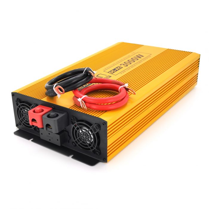 
					Інвертор напруги Mexxsun MXSPSW-3000, 24V/220V, 3000W з правильною синусоїдою, 2 Shuko, клемні дроти