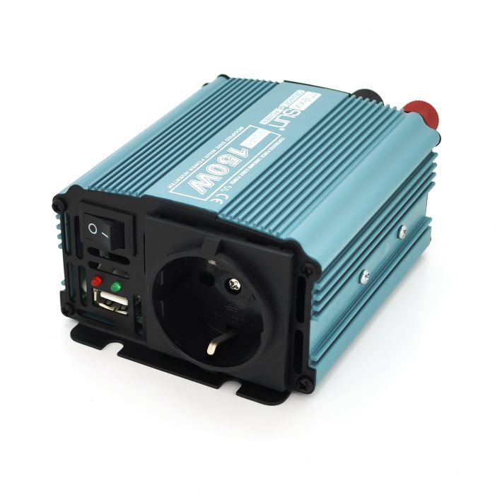 
					Інвертор напруги Mexxsun MXS-150, 12V/220V, 150W з модифікованою синусоїдою, 1 Shuko, клемні дроти, Q30