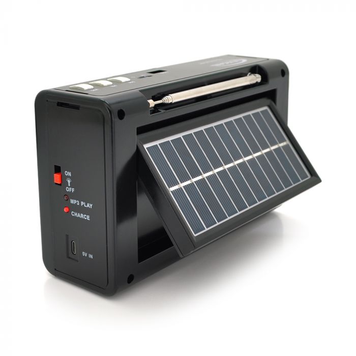 
					Радіоприймач YG-851BT+Solar, AM/FM, вбудований акумулятор, Mix color, Box