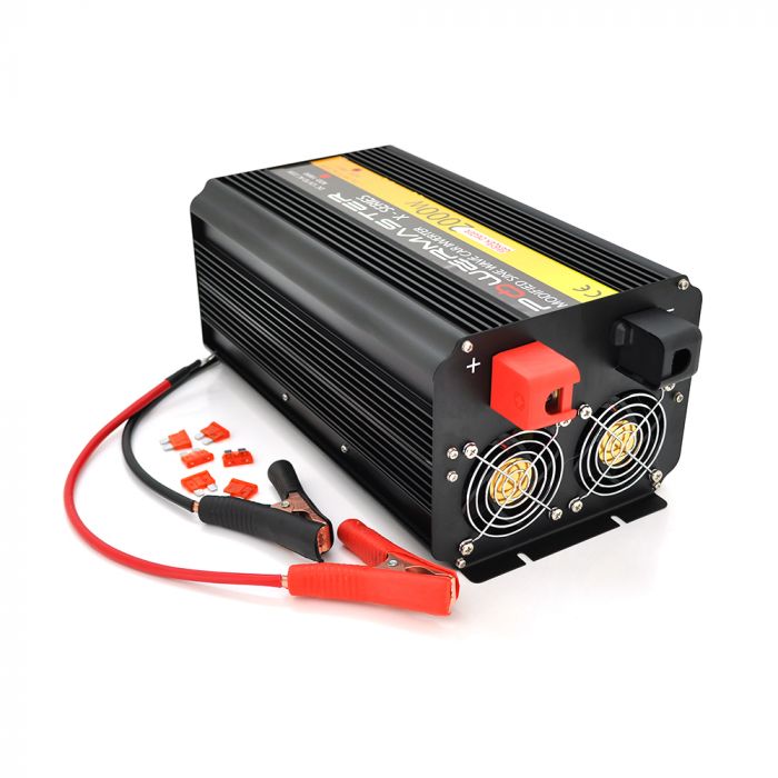 
					Інвертор напруги POWERMASTER, 24V/220V, 2000W з модифікованою синусоїдою, 2 Shuko, клеми