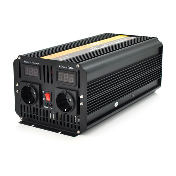 
					Інвертор напруги POWERMASTER, 24V/220V, 2500W з модифікованою синусоїдою, 2 Shuko, клеми