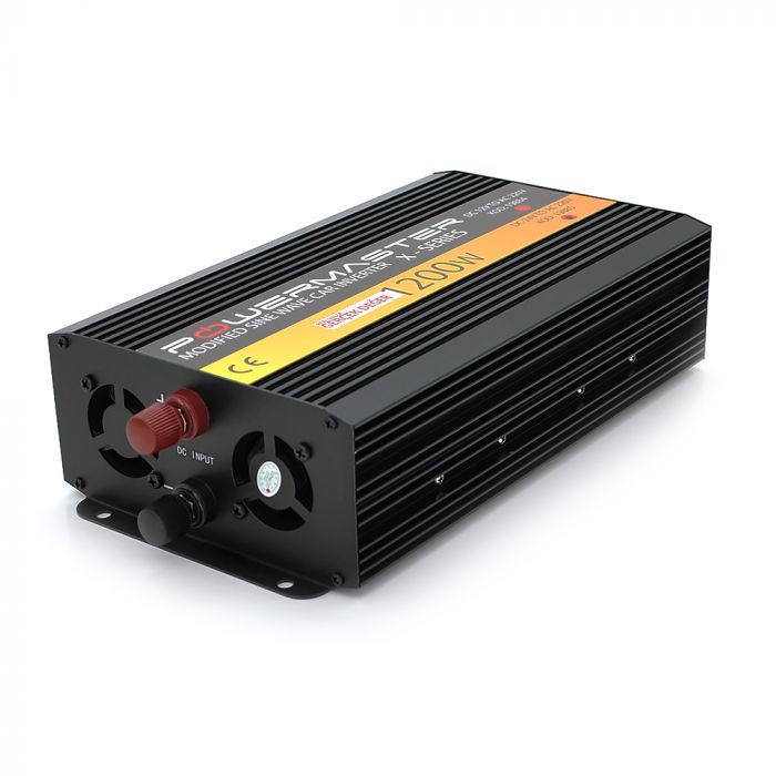
					Інвертор напруги POWERMASTER, 24V/220V, 1200W з модифікованою синусоїдою, 1 Shuko, клеми