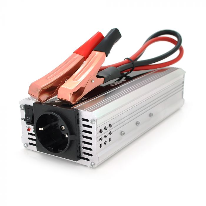 
					Інвертор напруги POWERMASTER, 24V/220V, 1000W з модифікованою синусоїдою, 1 Shuko, клеми