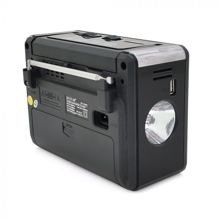 
					Радіо з ліхтариком Knstar KN-1030BT, FM/AM/SW радіо, Входи: SDMMC, USB, Mix color, Box