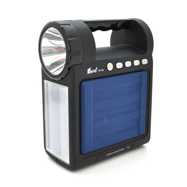 
					Радіо з ліхтариком FP-26, FM/AM/SW радіо, Вхід: TFcard, USB, MP3-плеєр, Wireless speaker, Mix color, Box