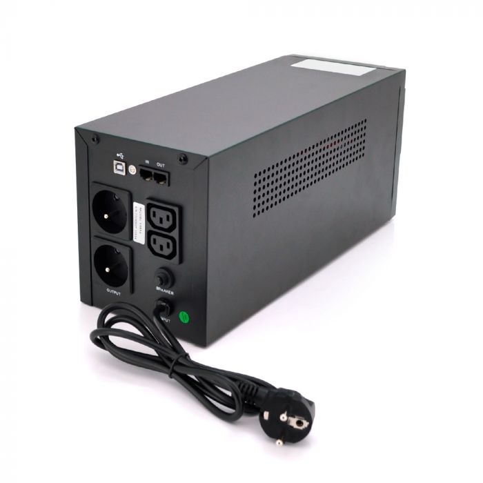 
					ДБЖ Qoltec QLT1500 (900W) LСD, AVR, 3st, 2xSCHUKO socket, 2x12V9Ah, metal Case
