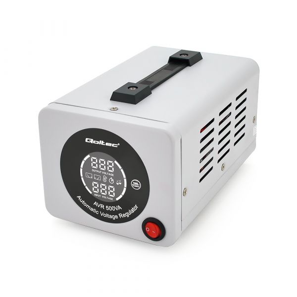 
					Стабілізатор Qoltec AVR-500VA, аналогова індикація, 400W, 1 schuko, Q6