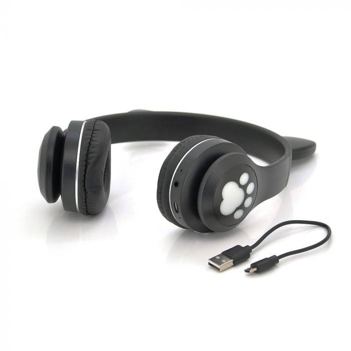 
					Бездротові навушники Bluetooth Cat Ear VZV-28M Led, Black