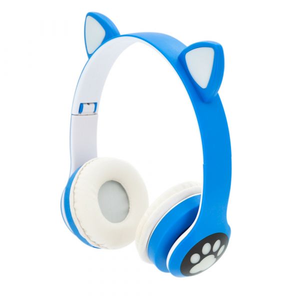 
					Бездротові навушники Bluetooth Cat Ear VZV-28M Led, Blue