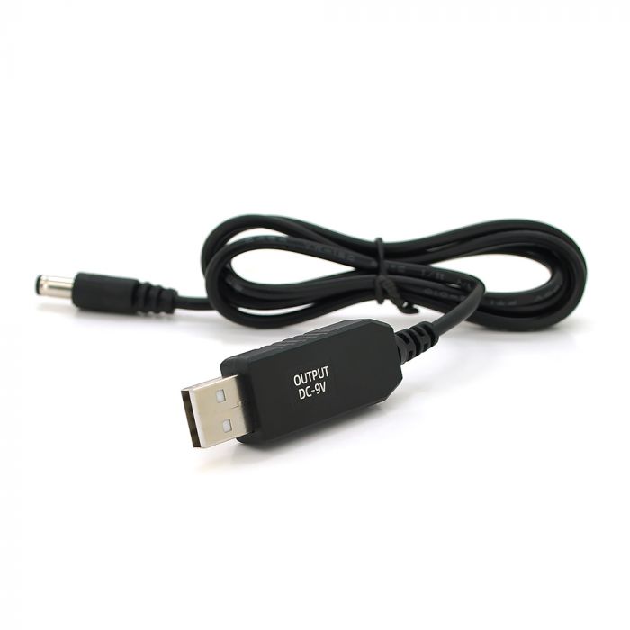 
					Кабель для роутера 5.5/2.5mm(M)=> USB2.0 (Out:9V), 1м, Black, OEM