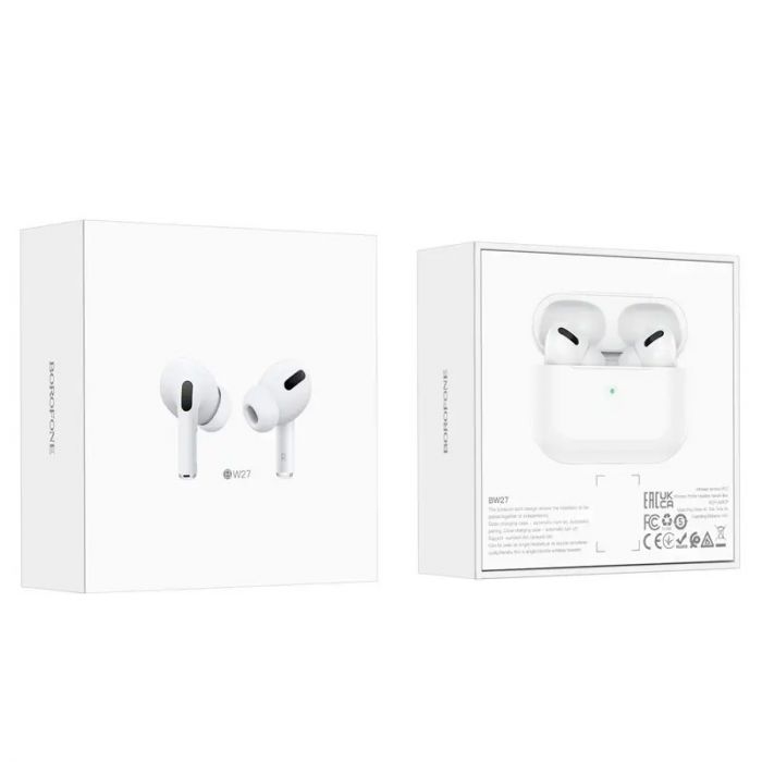 
					Навушники Bluetooth Borofone BW27, White, Кейс