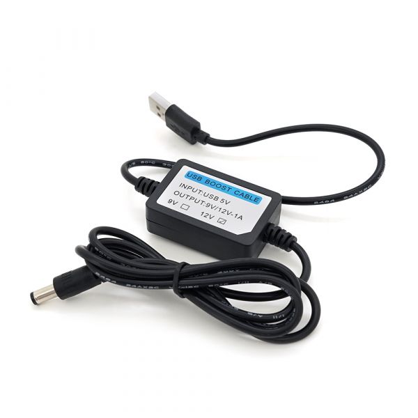 
					Кабель для роутера 5.5/2.5mm(M)=> USB2.0 (Out:12V), 1м, Black, OEM, Q400