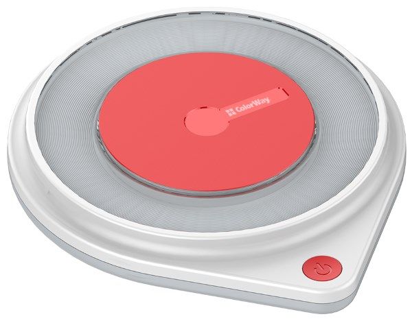 Пристрій зарядний бездротовий СolorWay Qi Fast Charger (10W)& LED bedside lamp