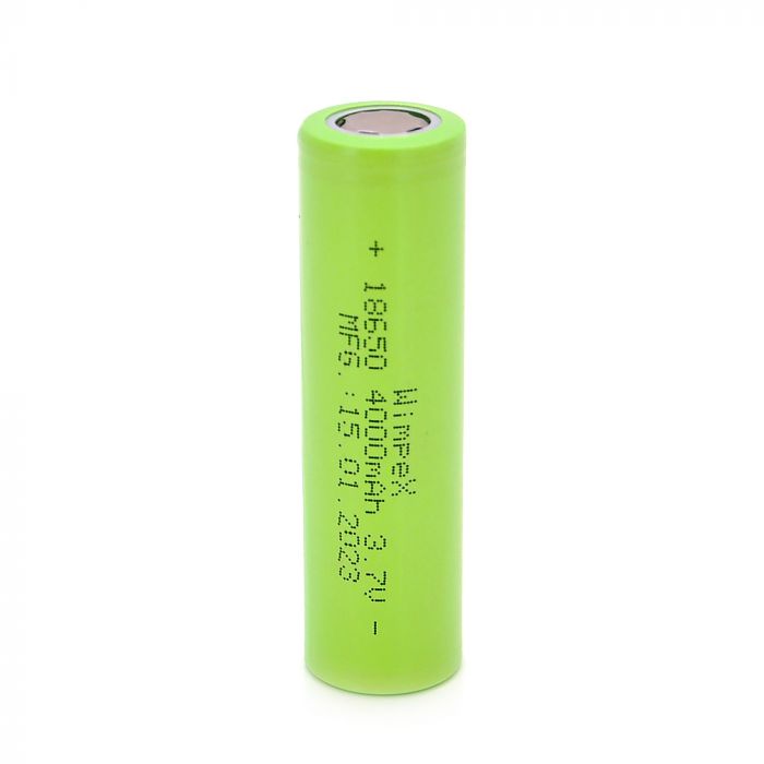 
					Акумулятор WMP-4000 18650 Li-Ion Flat Top, 2000mAh, 3.7V, Green