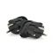 
					Вилка з заземленням кутова, 16A 250V, A713, Black, Q24