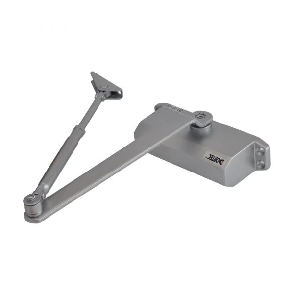 
					Доводчик DT-64H з фікцацією у відкритому положенні, зусилля 65-85 кг розмір 223x45x72, срібло