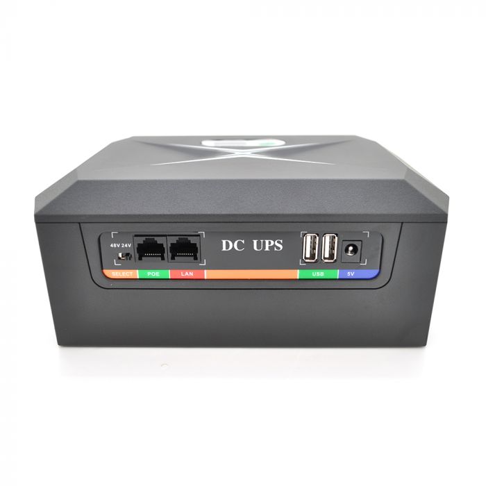 
					ДБЖ DCP-UPS-120W для роутерів/комутаторів/PON/POE-430, 5//9/12V, 2A, 8*18650 (2600MAh), Black, BOX