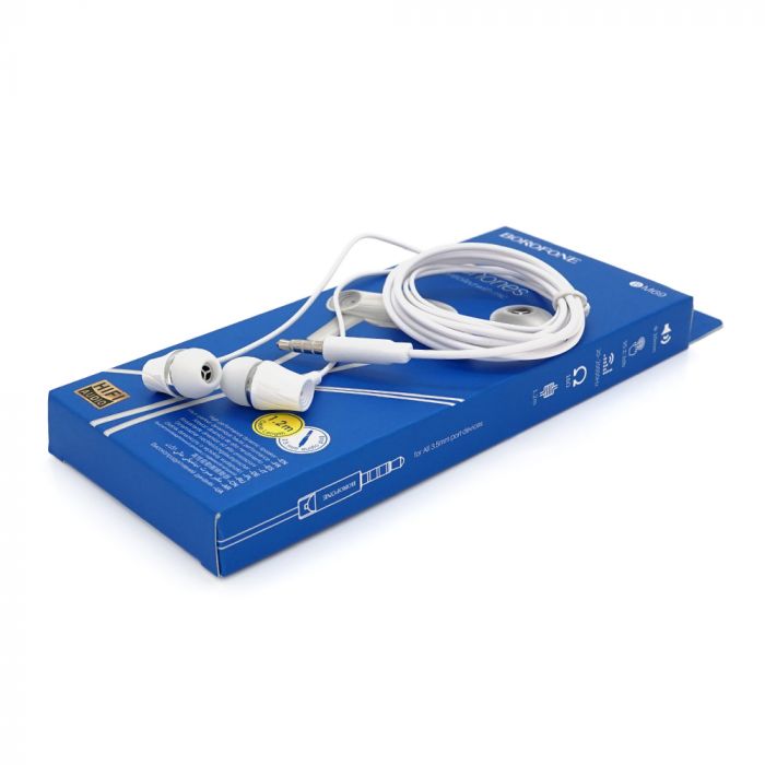 
					Навушники провідні BOROFONE BM69, 1,2м, White, Box