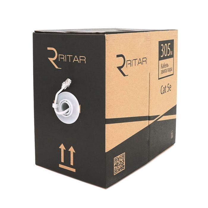 
					Кабель КПВ UTP 4*2*0.5 ССА cat 5E для внутрішнiх робіт 305 м, Gray