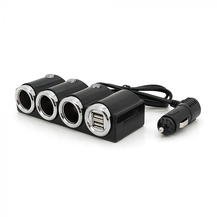 
					АЗУ розгалужувач Olesson 1503, 12V-3*12V+2*USB, Black, Blister